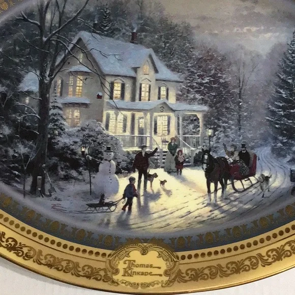 Thomas Kinkade Platter - Picture 2 of 3